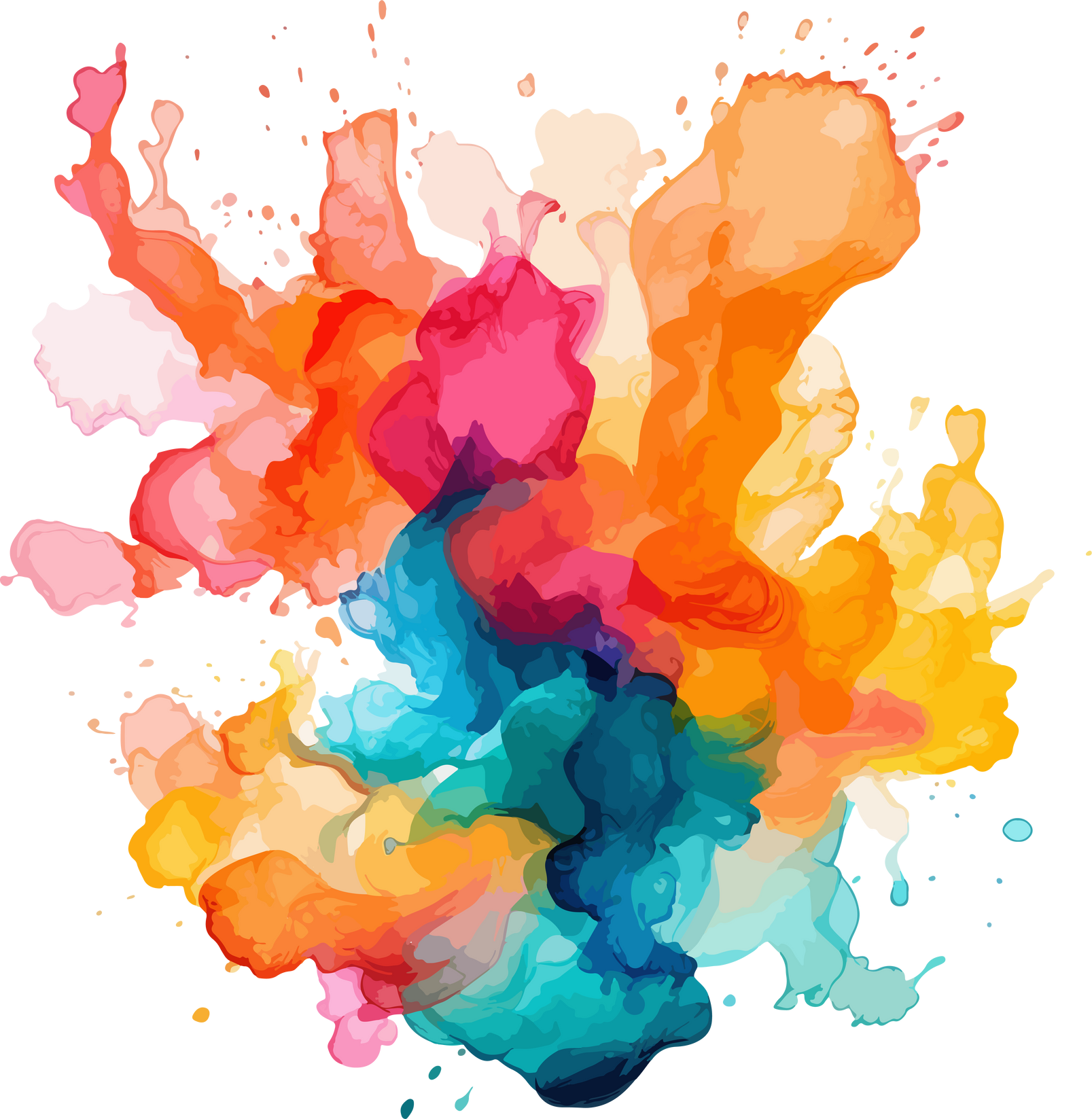 Watercolor splash clip art